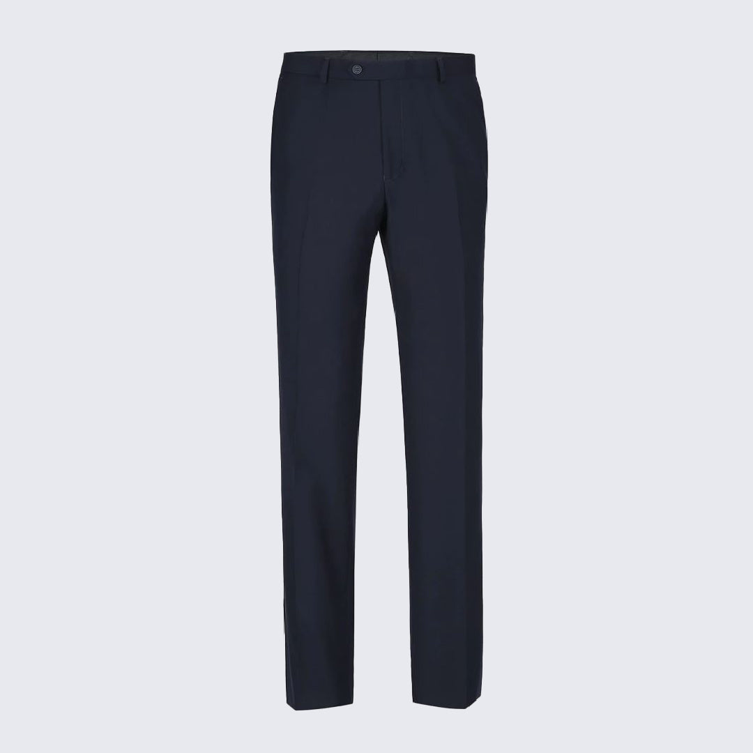 Men's Dark Navy Classic Fit Pants- Unhemmed