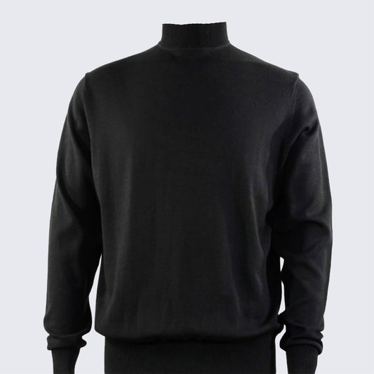 Men's Black Turtleneck Sweater