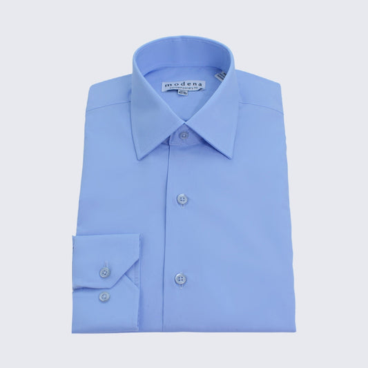 Men's Powder Blue Contemporary Fit Dress Shirt