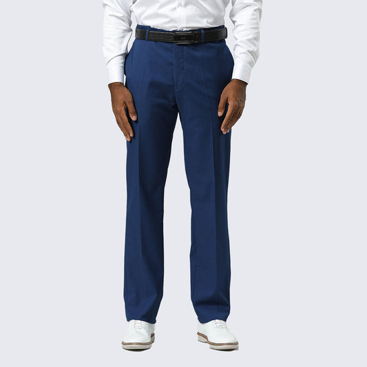 Indigo Modern Fit Dress Pants – Flat Front, Unhemmed (Expandable Waistband)