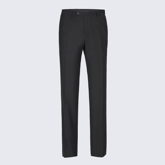Men's Black Slim Fit Pants -Unhemmed
