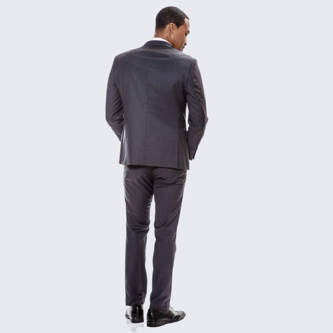 [DISCOUNTED] Charcoal Skinny Fit Suit Three Piece Set - Limited Sizes
