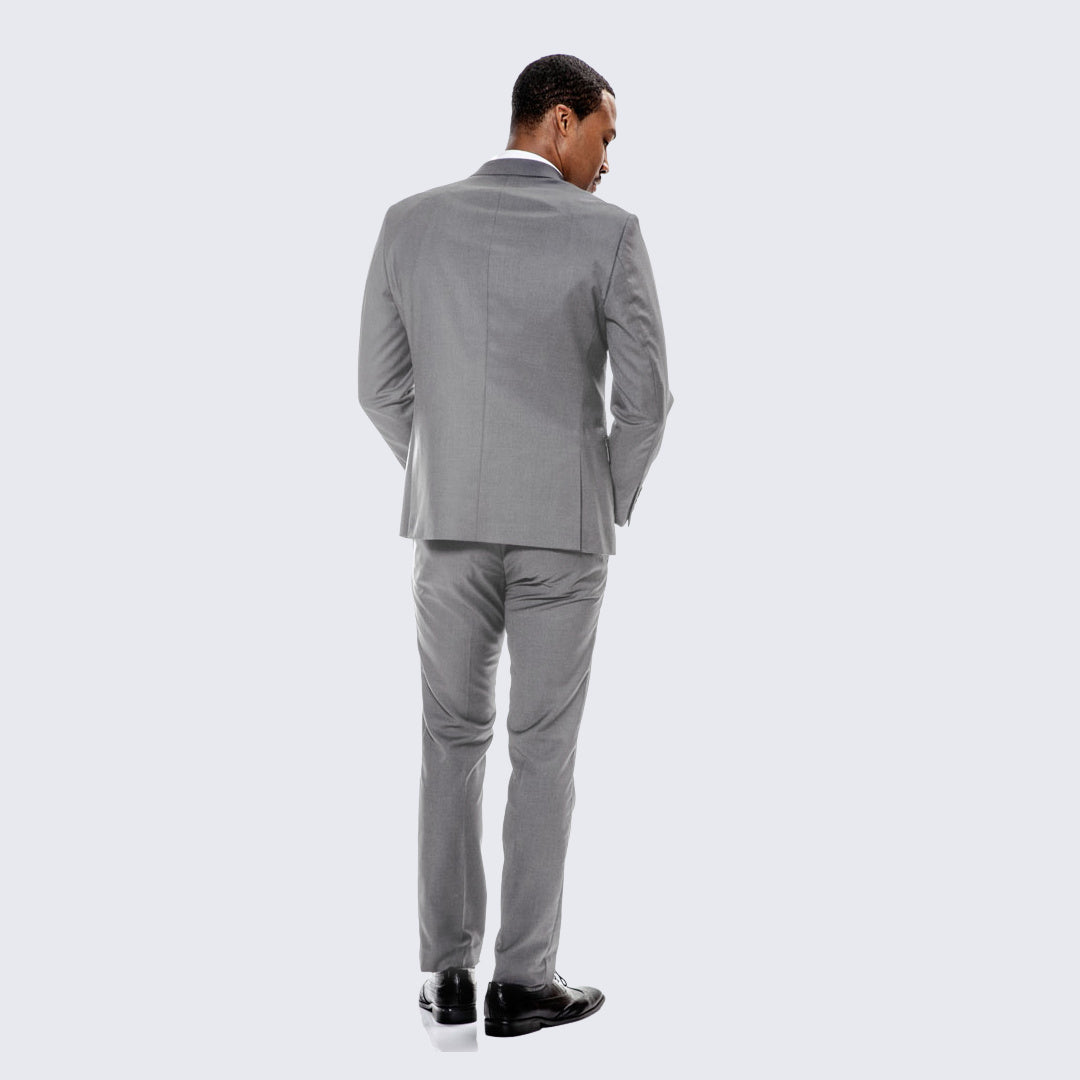 [DISCOUNTED] Mid Gray Skinny Fit Suit Three Piece Set- Limited Sizes