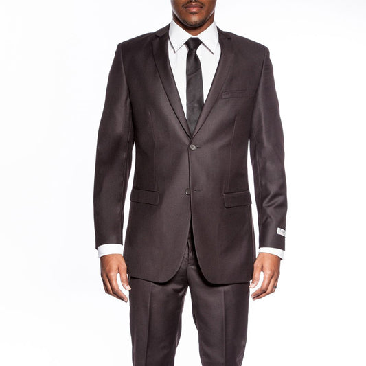 [DISCOUNTED] Chocolate Brown Suit Narrow Notch Lapel - Limited Sizes