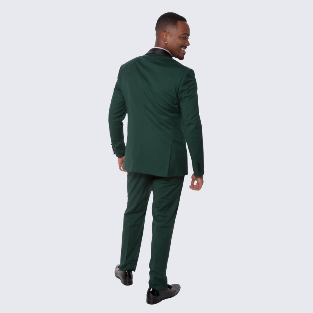 [DISCOUNTED] Green Tuxedo Slim Fit with Large Shawl Lapel by Stacy Adams - Limited Sizes