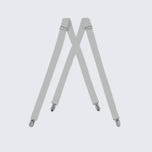 Light Gray Suspenders  for Kids Teen Children - Wedding
